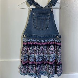 Jean floral casual dress/romper